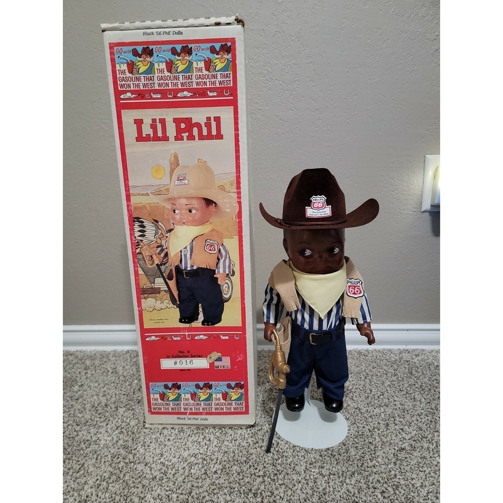 Rare Black Buddy Lee "Lil Phil" Phillips 66‎ Gas Station Attendant Doll Cowboy